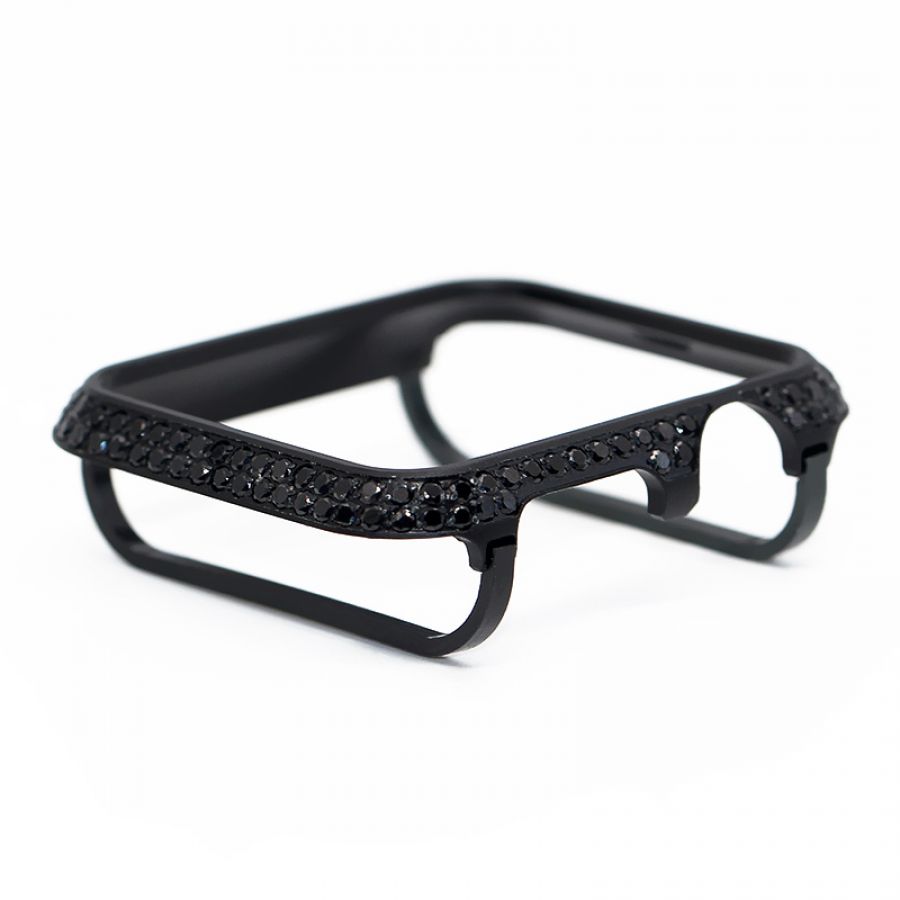 Bling black diamond crystal rhinestone case for apple watch